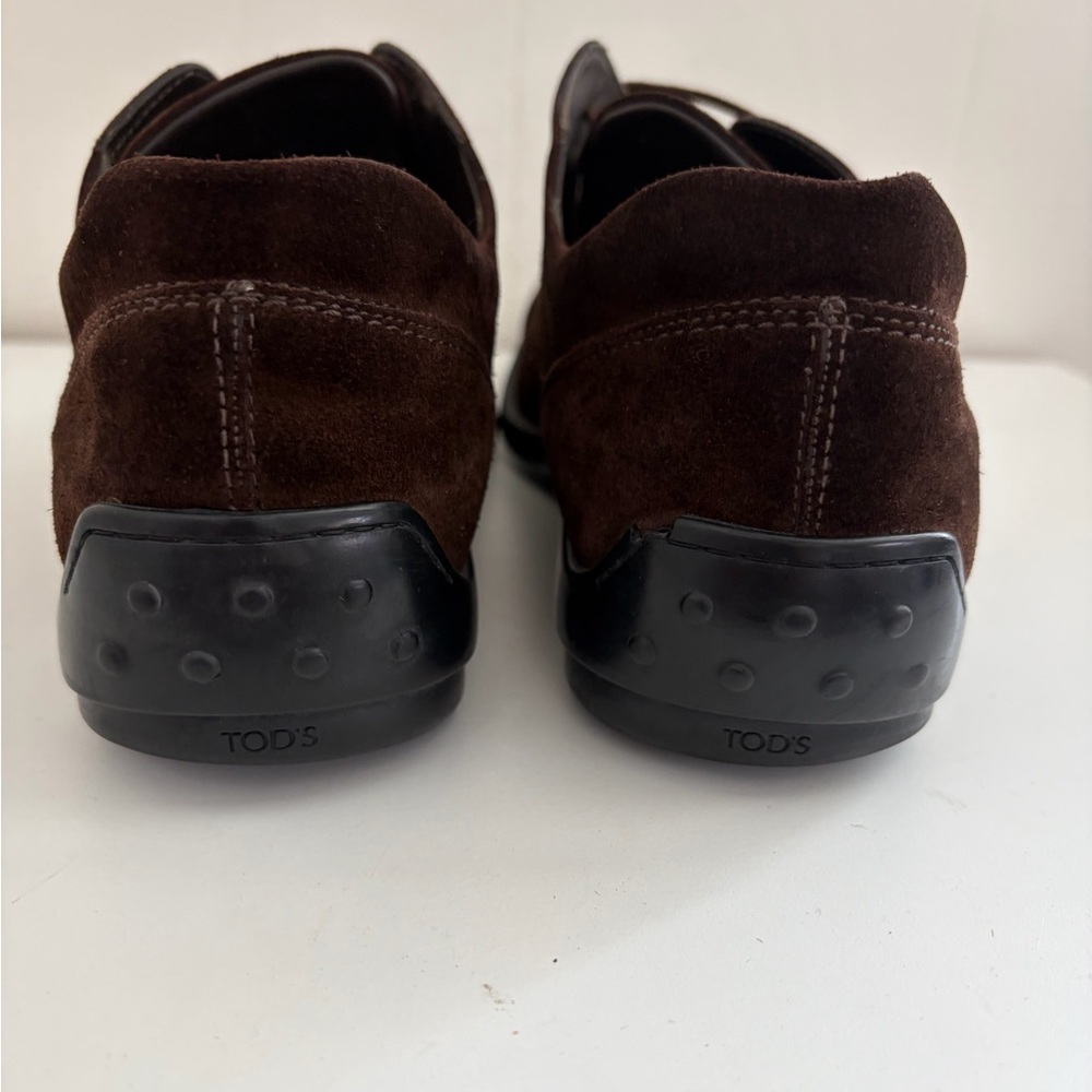 Tod's Gommino Brown Suede Shoes Driving Shoes Loafers Lace-Up